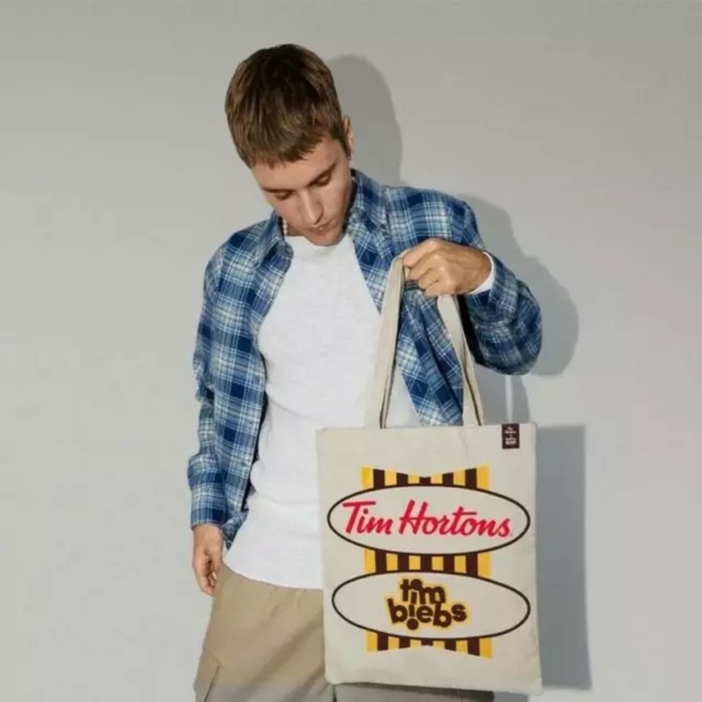 Justin Bieber X Tim Hortons tote